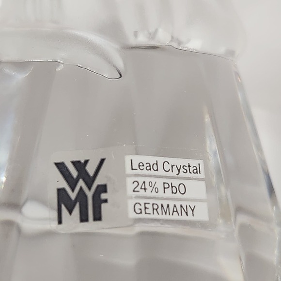 WMF Collection Germany Cat Lead Crystal Sculpture Mini 4" Vintage - Picture 5 of 8